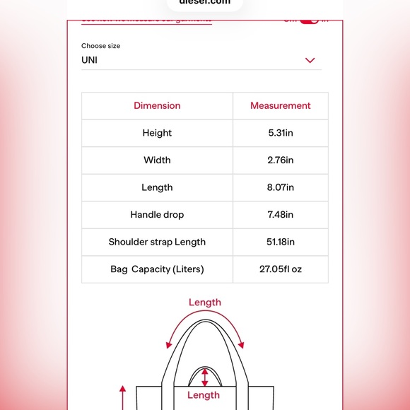 Diesel White Crossbody Bag with Silver Accents - Picture 11 of 11